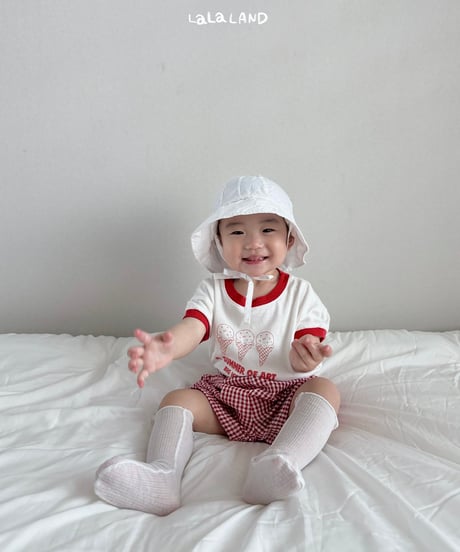 【lalaland】bebe Check tijimi pants