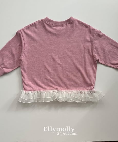 【ellymolly】Apple Vintage Frill T-Shirt