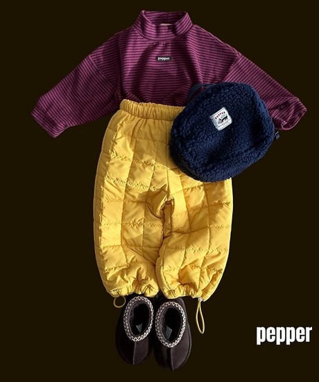【pepper】Square Quilted Padded Pants