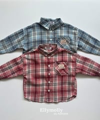 【ellymolly】Choco Check Shirt