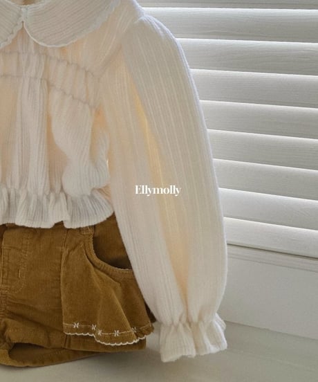 【ellymolly】Honey Round Collar Blouse