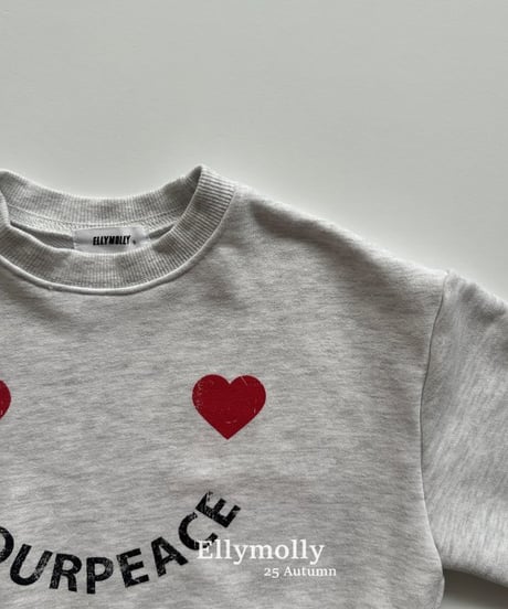 【ellymolly】Peace Heart Sweatshirt