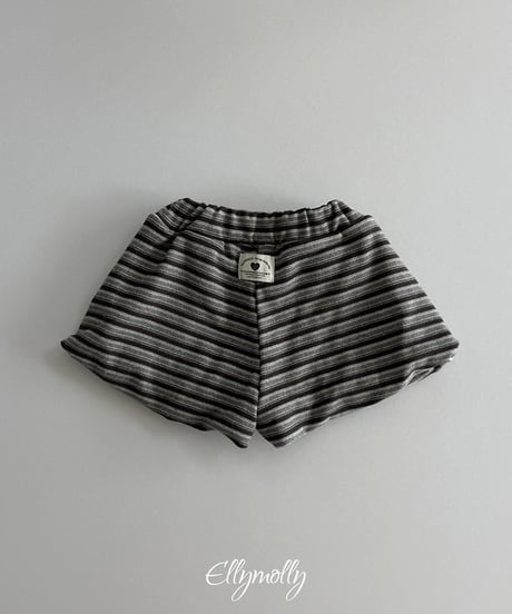 【ellymolly】Latte Stripe Balloon Shorts