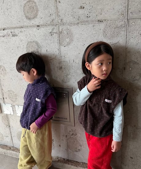 【pie】Dot Fleece Vest
