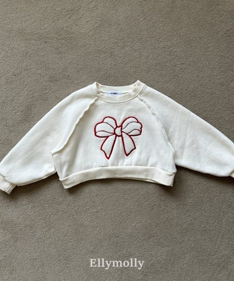 【ellymolly】Ribbon Bootle Sweatshirt