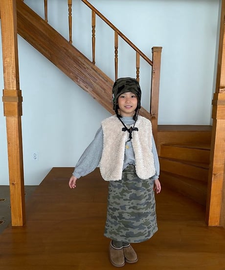 【cantuccistudio】Camo Long Skirt