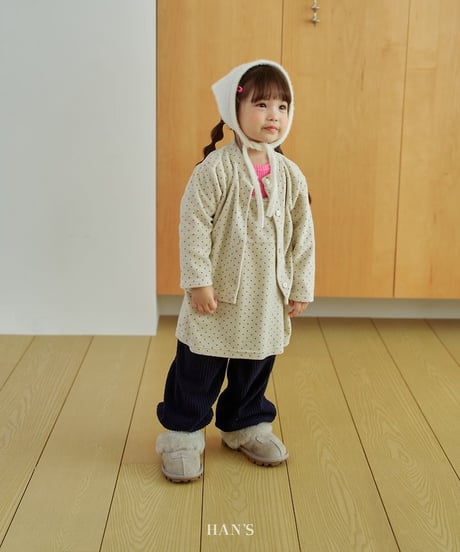 【hans】Velvet Dot Cardigan