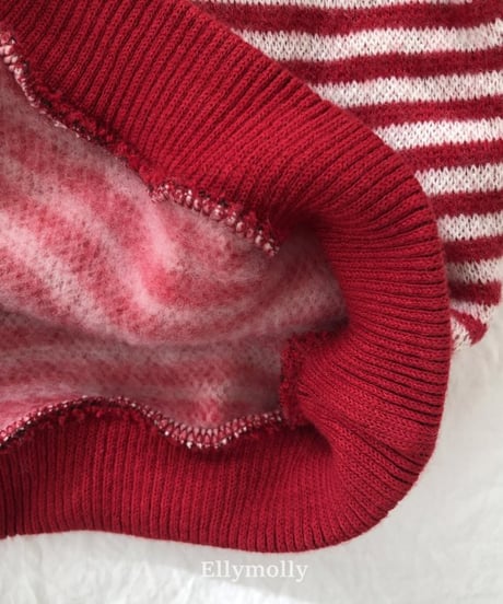 【ellymolly】Santa Stripe Sweatshirt