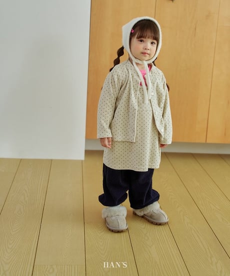【hans】Velvet Dot Cardigan