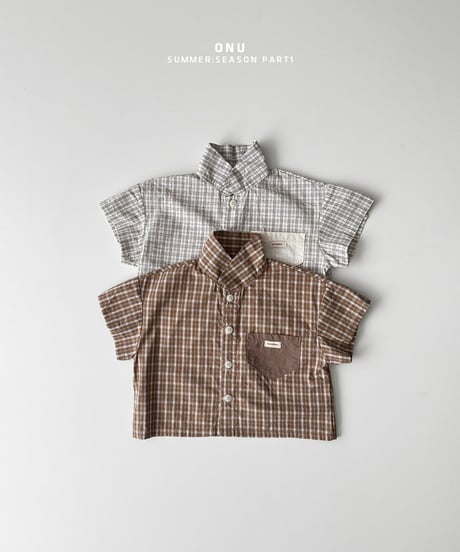 【onu】check shirt