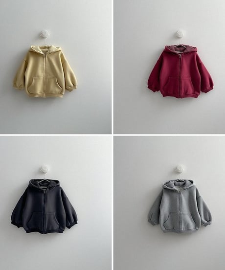 【minirobe】Barrel hood zip-up
