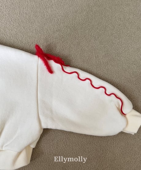 【ellymolly】Double Bow Cropped Sweatshirt