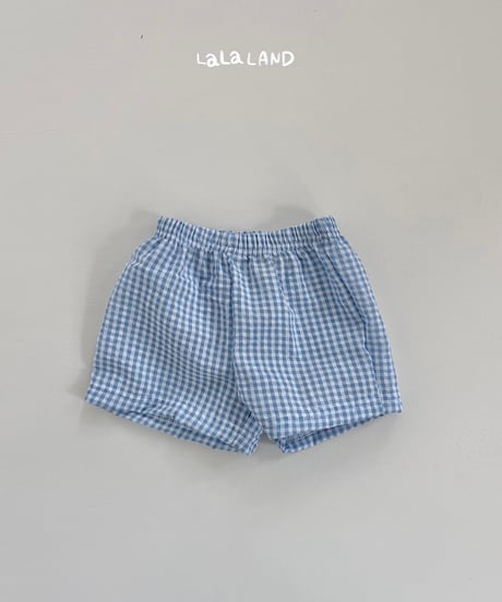 【lalaland】bebe Check tijimi pants