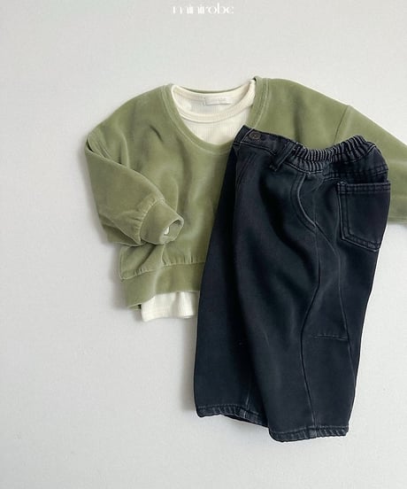 【minirobe】Dart denim pants