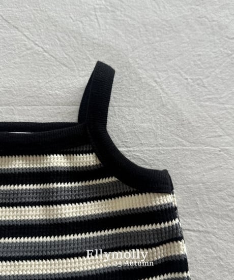 【ellymolly】Pepero Frill Sleeveless Top