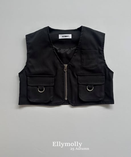 【ellymolly】D-Ring Pocket Vest