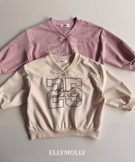 【ellymolly】Suede-Punch-Sweatshirt