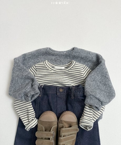【minirobe】Yoyo Striped T-Shirt