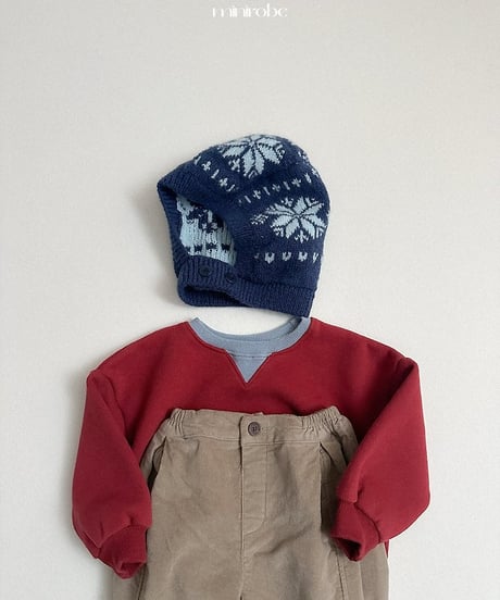 【minirobe】Two-Tone Sweatshirt