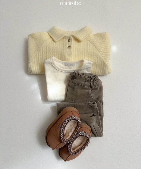 【minirobe】boy collared sweatshirt