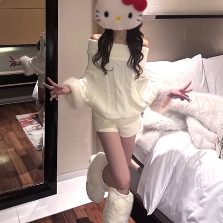 袖先farニット2色