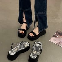 フラットハイサンダル 2色