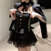 リボンワンピ＋ジャケットセット