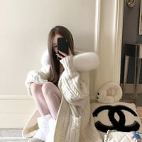 white far long knit