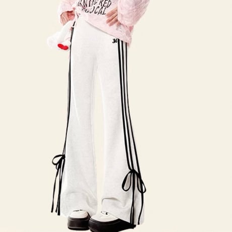 裾リボンスウェットパンツ 3種類