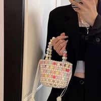 colorful ビーズバッグ
