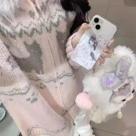 winter ニットパーカー