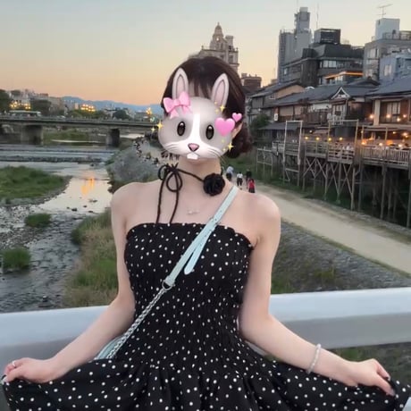 roseチョーカー付きdotワンピ