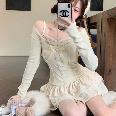 sweetトップス×スカート 2色