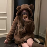 bearフードパーカー 3色