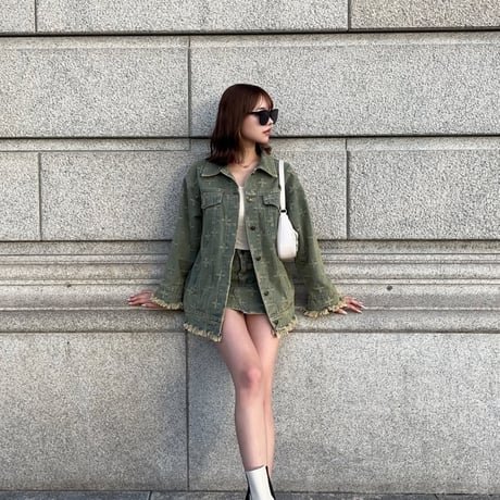 可愛すぎ?! クロスdenimセットアップ