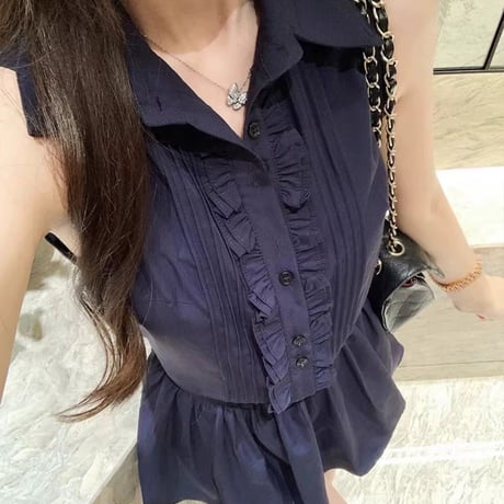 Navyシンプル上品ワンピース