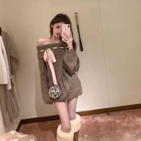 ラッピングオフショルニット