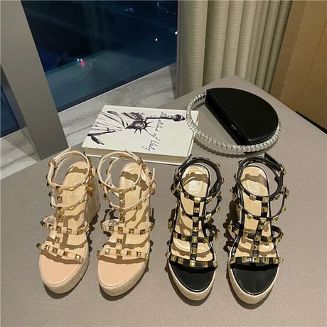 厚底ウェッジサンダル 2色