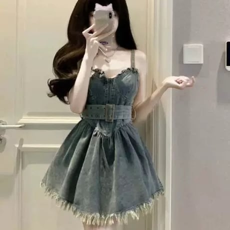 デニムワンピ