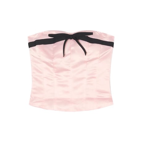 pink×black ビスチェ風トップス