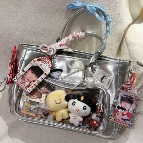 3way クリアポケット付きbag 9色