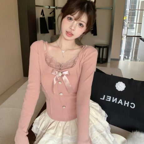 sweetトップス×スカート 2色