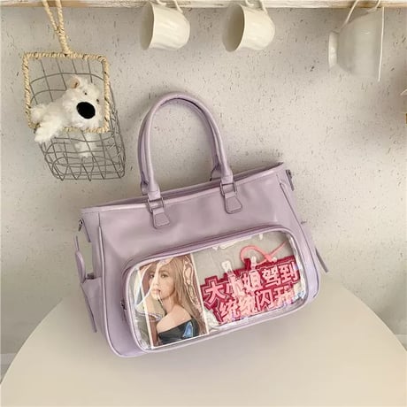 3way クリアポケット付きbag 9色