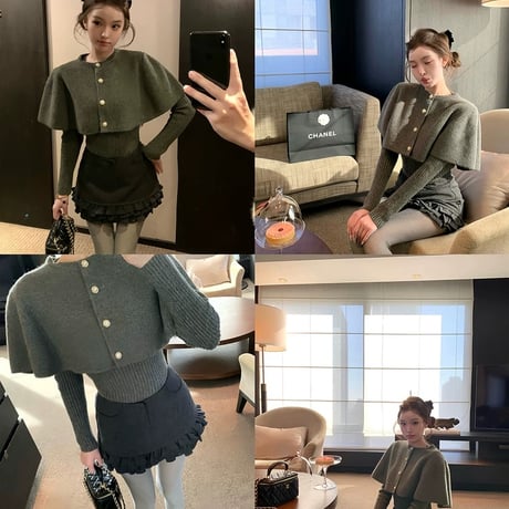 ケープ風トップス