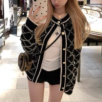 Black design cardigan