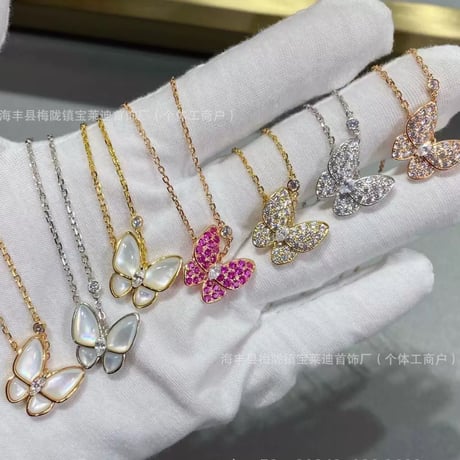 高品質バタフライネックレス7色