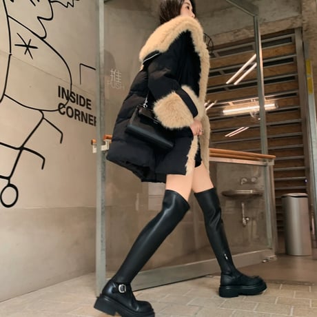 即納！far coat BLACK
