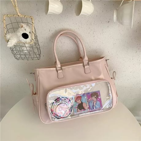3way クリアポケット付きbag 9色