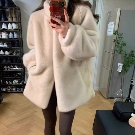もこもこコート