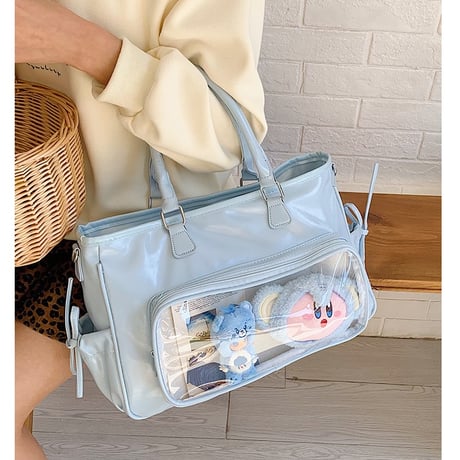 3way クリアポケット付きbag 9色